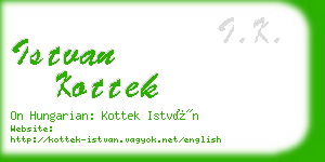 istvan kottek business card